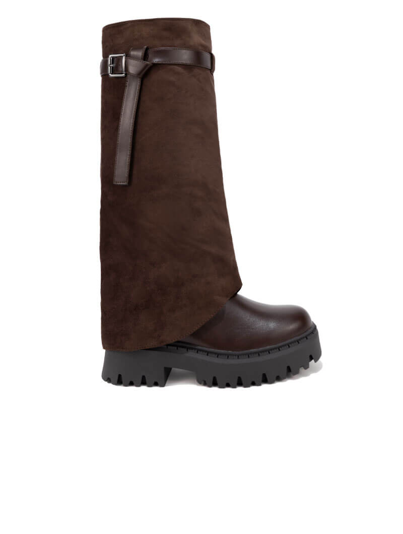 Bottes hautes à revers